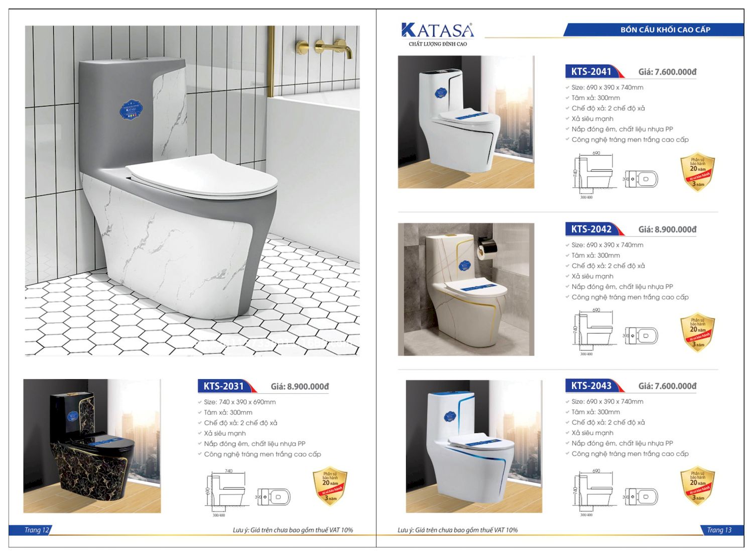 Thiết bị vệ sinh KATASA Catalogue và Bảng giá mới nhất /Page 